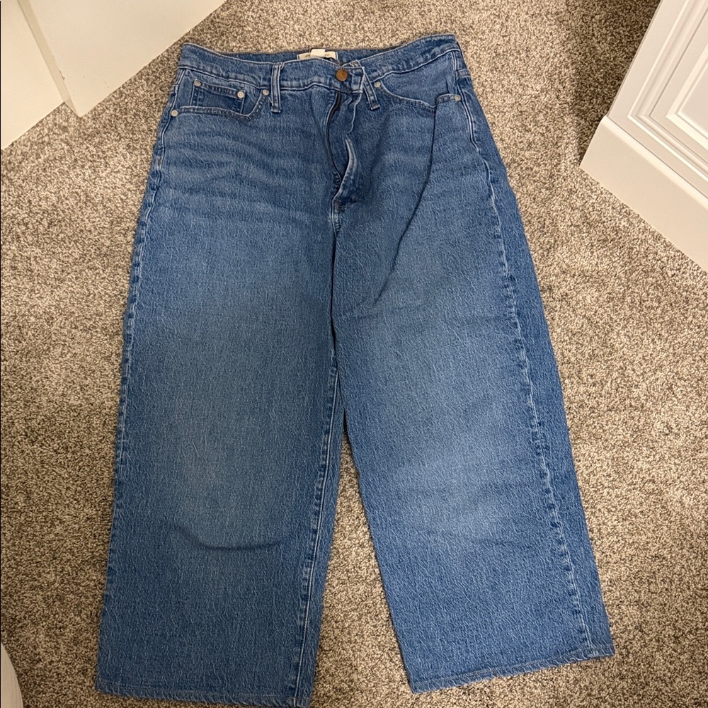 Madewell Women’s Cropped Blue Denim Jeans